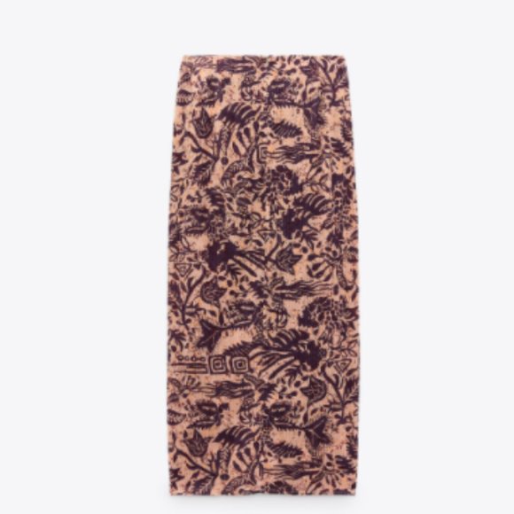 Zara Printed Co-Ord Sarong Skirt Set  Sz XS NWT - Picture 10 of 11